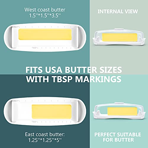 Butter Dish with Lid, Light Butter keeper for Counter with