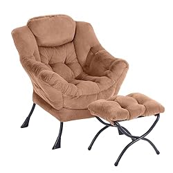 Furlide Oversized Chair with Ottoman, Modern