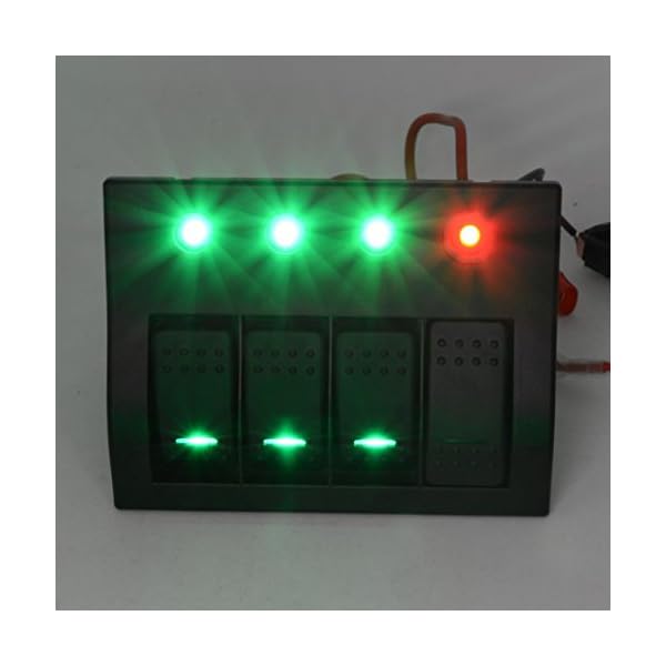 Boddenly-Digital-Voltmeter-4-Gang-Marine-Boat-Car-Switch-Panel-Toggle-Switches-Water-resistant-Enclosed-Rocker-Switch