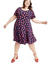 MERI SKYE Vestido de manga corta en A, talla grande