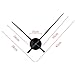 Timelike 3D DIY Wall Clock, 1M Modern Frameless Large 3D DIY Wall Clock Kit Decoration Home for Living Room Bedroom (Black)
