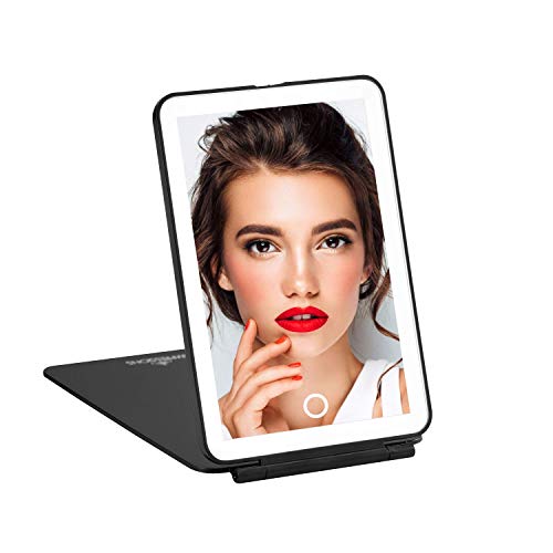 Impressions Touch Pad Mini Tri Tone LED Makeup Mirror with Flip Cover