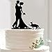 Funny Bride Groom and Pet Cake Topper