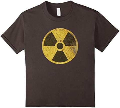 Kids Biohazard Radioactive Symbol Old Vintage Rusted Sign T-shirt 10 Asphalt