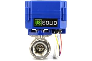U.S. Solid Motorized Ball Valve- 1/2inches Stainless Steel Electrical Ball Valve with Full Port, 9-24V AC/DC and 3 Wire Setup