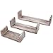 MyGift Torched Wood U Shaped Floating Shelves - Wall Mounted Office, Kitchen, Living Room Display Shelf, Set of 3