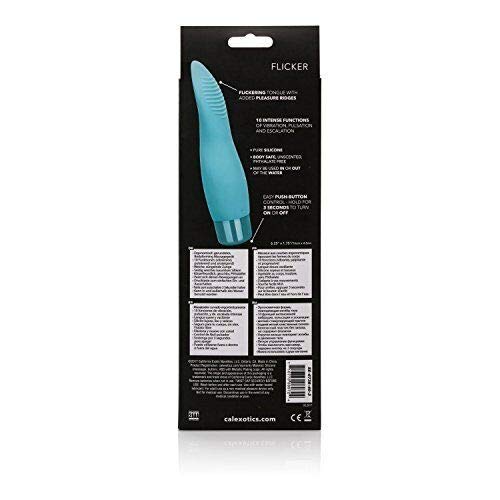 Flicker Silicone Vibrator Waterproof Blue - Thumbnail 4