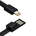 RELPER 20CM Bracelet Style Cord TPE Flat 8 Pin USB Data Charger Lightning Cable for iPhone 6 iPhone 5 iPhone5S iPhone5c iPad Nano (Black)