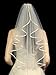SAMKY Elegant 1T 1 Tier Ribbon Cascade Waterfall Veil - Ivory Elbow Length 28