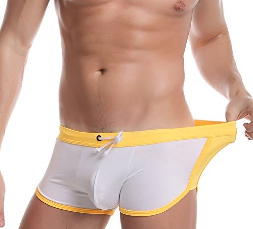 GuPoBoU168 Mens Drawstrings Swimming Swim Boxers Shorts