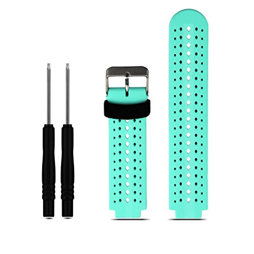 Watch Strap, BTChoice Two-Color Silicone Smart Watch Band Wrist Strap Bracelet For Garmin Forerunner 220 230 235 630 620 735 and Samsung Galaxy Gear S2 SM-R720 Smart Watch (Mint Green & Black)