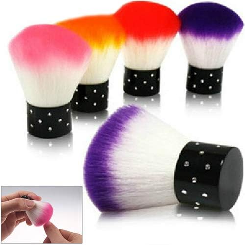 xxiaoTHAWxe Colorful Soft Nail Art Brush for Acrylic & UV Gel Nail Art Dust Cleaner Brush