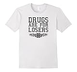 Mens drugs are for losers straight edge lifestyle t-shirt 2XL White