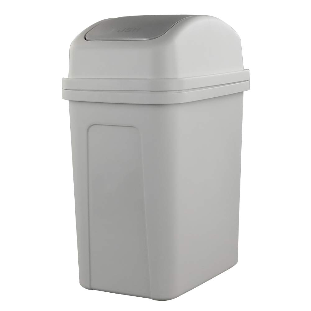 Bblina 7 L Kitchen Swing Top Bin, Swing Lid Trash Can, Plastic Bins with Lids (Grey)
