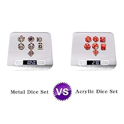 DNDND Glitter Purple Metal Dice Set, Solid