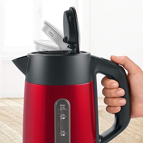 DesignLine - Chaleira (1,7 l) Frente brilhante. vermelho