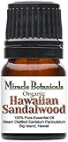 Miracle Botanicals Organic Hawaiian Sandalwood Essential Oil - 100% Pure Santalum Paniculatum - 2.5ml, 5ml, or 10ml Sizes - Therapeutic Grade - 2.5ml