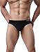 Ekouaer Men's Underwears Ice Silk Low Rise Sexy Bikinis and Briefs 3 Pack