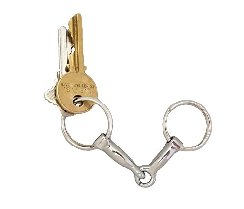 Horse Bit Key Chain Western Novelty Equine Gift O Ring Snaffle
