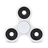 Cppslee Hands Fidget Spinner Toy Stress Reducer- Perfect For ADD, ADHD, Anxiety, and Autism Adult Children (White + black)