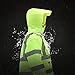 High Visibility Safety Reflective Jacket 7-in-1 Waterproof Work Coat Class 3 High Visibility Hoodie with Detachable Hook(XL)