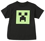 Minecraft Creeper Glow in the Dark Youth T-Shirt, Black Medium