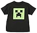 Minecraft - Boys Creeper Glow Youth T-Shirt Youth Large Black