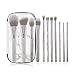 ENERGY Makeup Brush Set Marble Premium Synthetic 11PCs Kabuki Make up Brushes Kit For Powder Contour Foundation Eyebrow Eye shadow with Case Ideal Christmas Gift for Girls Kids
