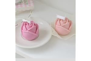 SLOWLYTALK Candle Molds - Silicone Mold for Candles Making, DIY 3D Moulds for Soy Wax, Beeswax, Scented Candle, Valentine's Day Gifts (Rose 2.5 Inch)