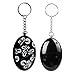 Black Smart Emergency Personal Alarm Key Chain for Women,Kids,Girls,Superior,Explorer Bag Decoration Self Defense Electronic Device with 120 Decibel Suitable