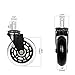 Sunplustrade 3-Inch Rollerblade Style Office Chair Caster Wheel Replacement, Black (Set of 5)