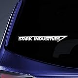 Stark Industries Sticker Decal Notebook Car Laptop 8" (White)