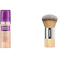 Covergirl Simply Ageless Skin Perfector Essence Foundation 30 Light-Medium, Blending Foundation Brush, Skincare Makeup Hybrid with Bakuchiol