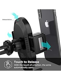X Doria Defense Helix Car Mount con RoboGrip, Cargador inalámbrico para automóvil, Air Vent Mounted, 10W de carga rápida para Apple iPhone, Galaxy,    Brazo robótico con sensor, operación con una mano