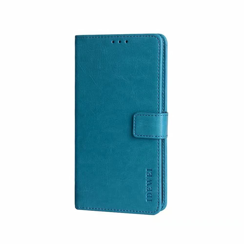 COQUE Case for OPPO CPH2211 Cover,TPU+Leather Magnetic Closure Book Stand Wallet Cover with Card Slots Shockproof for Flip Folio Protective OPPO CPH2211-SkyBlue