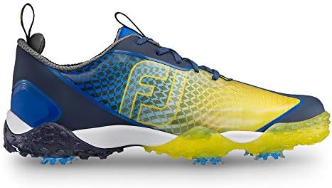 black and yellow golf shoes