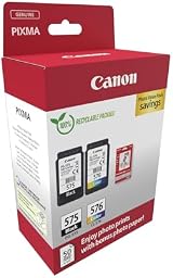 Canon PG-575 CL-576 Ink Cartridge 2 Pack Black Colour Photo Paper 50 Sheets view 2