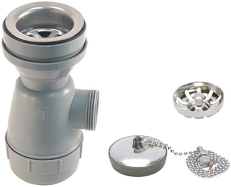 Ambassador Marine Trap Sink Drain with Ultra Mirror Finish, 1 1/4-Inch Thread and Strainer Basket