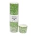 Simply Baked Small 3 Ounce Disposable Paper Baking Cups, 25 Pack of Cupcake Muffin Wrappers for Baking or Party, Treats, Candy, and Snack Cups, Green & White Dots