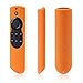 Case for Fire TV and Fire TV Stick Voice Remote 5.9inch, Akwox Light Weight [Anti Slip] Shock Proof Silicone Remote Case Cover with Lanyard (Orange)