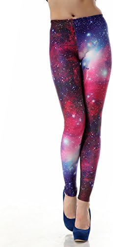 Nbao Women's Legging 3d Digital Galaxy Print Slim Sexy Leggings (L, Multicolor(1036))