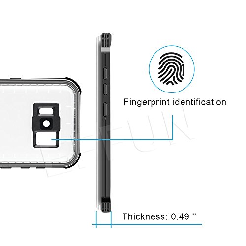 EFFUN Samsung Galaxy S8 Waterproof Case, IP68 Certified Waterproof Underwater Cover Dustproof Snowproof Shockproof Case with Built-in Screen Protector for Samsung Galaxy S8 Black - Thumbnail 6