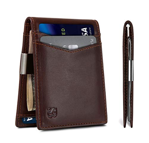 SERMAN BRANDS Money Clip Wallet - Mens Wallets slim Front Pocket RFID Blocking Card Holder Minimalis - //coolthings.us