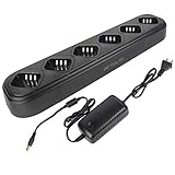Retevis Six Way Multi Unit Charger Two Way Radio Gang Charger Station for Baofeng UV-5R BF-F8HP RT-5R RT-5RV TYT TH-F8 Walkie Talkies (1 Pack)