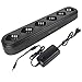 Retevis Six Way Multi Unit Charger Two Way Radio Gang Charger Station for Baofeng UV-5R BF-F8HP RT-5R RT-5RV TYT TH-F8 Walkie Talkies (1 Pack)