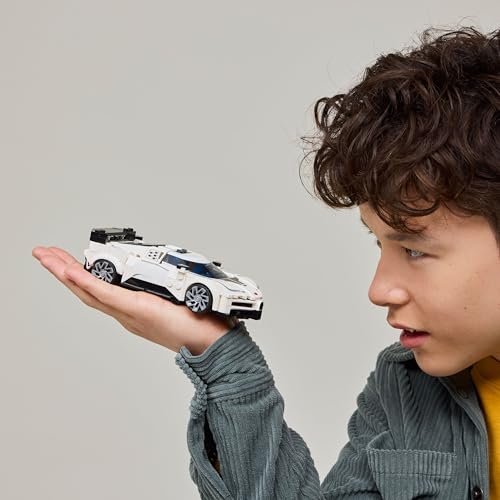LEGO Speed Champions Bugatti Centodieci Hypersportwagen - Rennauto zum Bauen und Ausstellen - Fahrer Minifigur zum Sammeln - Geschenk für Jungen und Mädchen ab 9 Jahren und Erwachsene 77240 9