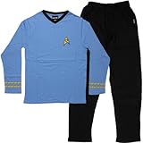 Star Trek Adult Spock Officer Uniform Blue Pajama Set Medium