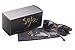 SojoS Wood Grain Brand Designer Rivets Wayfarer Sunglasses for Men With Brown Frame/Grey Lens