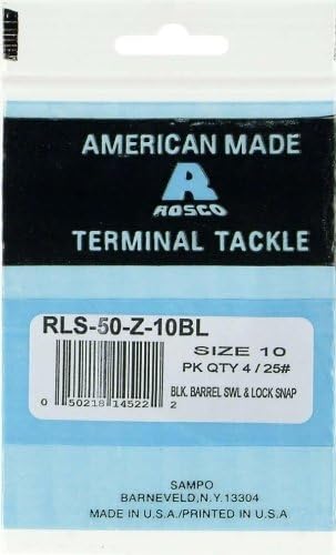Sampo Rls50Zbl-10 Lock Snap Swivels Black 25#
