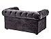 TOV Furniture The Dachshund Collection Velvet Upholstered Handmade Elevated Sofa Pet Dog Bed, Graythumb 2